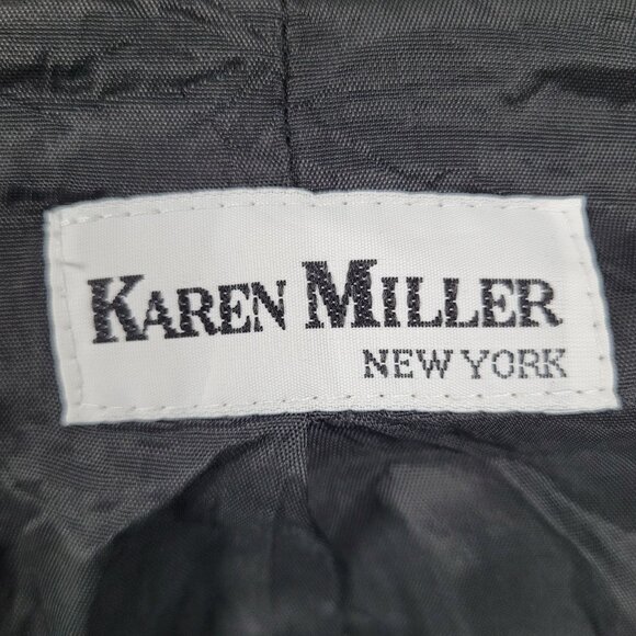 VTG Karen Miller Red & Gold Metallic Brocade Open Lined Jacket USA Made Size 16 - Picture 3 of 14